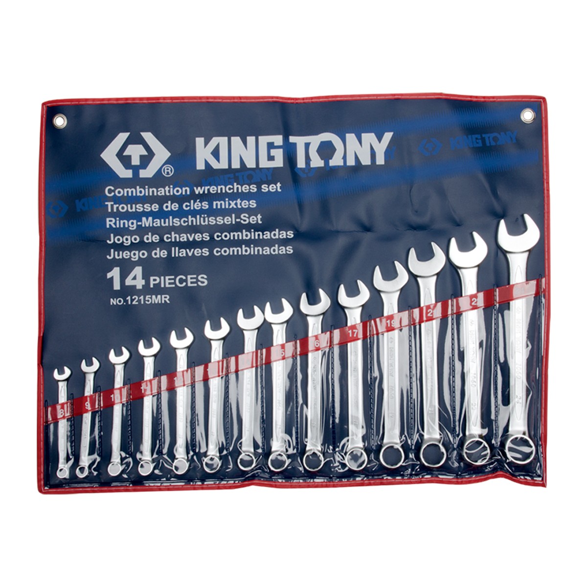 ประแจรวมชุด 14 ตัว-ชุด KINGTONY (8-24 mm) #1215MR