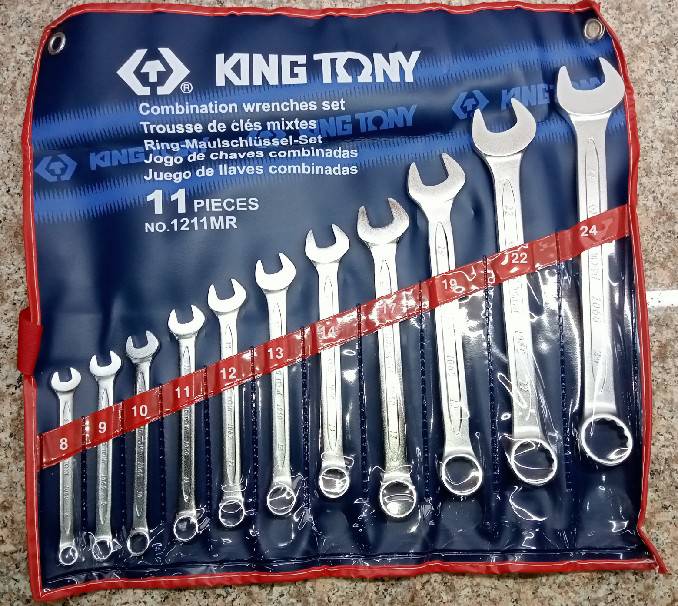 ประแจรวมชุด 11 ตัว-ชุด KINGTONY (8-24 mm) #1211MR