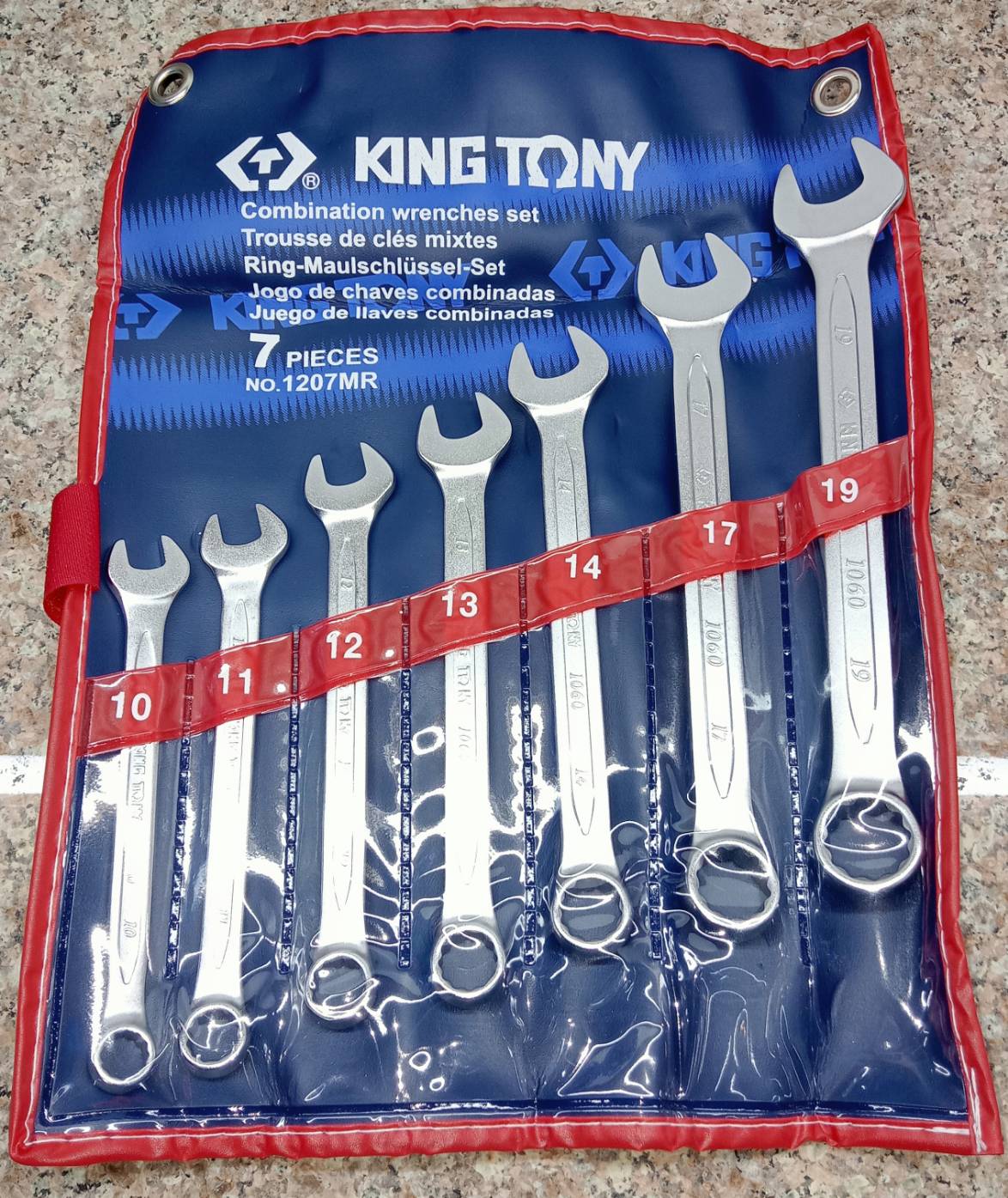 ประแจรวมชุด 7 ตัว-ชุด KINGTONY (10-19 mm ) #1207MR